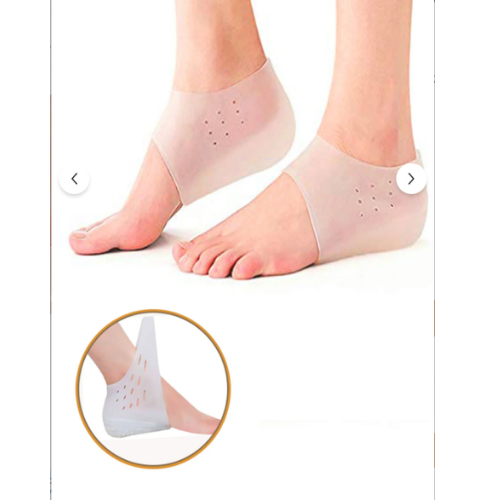 Boy Uzatıcı Görünmez Tabanlık Katı Silikon Tabanlık Sert Giyen 3.5 Cm Şeffaf-çorap