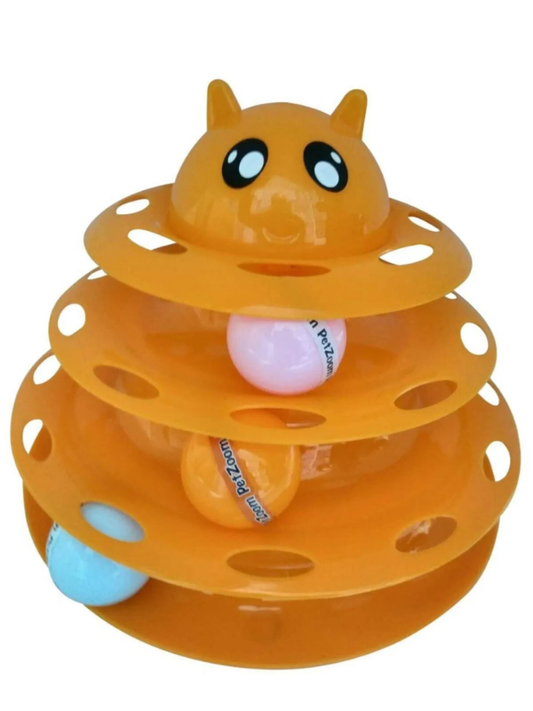 3 Katlı Kedi Oyuncağı Kedi Başlıklı