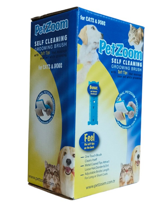 Lüks Basmalı Kedi Köpek Tarağı – Tüy Toplama ve Temizleme, Ergonomik, Kolay Kullanım