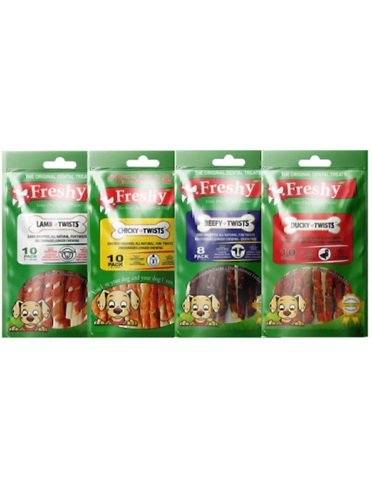 Freshy Kurutulmuş Sığır Ördek Tavuk Kuzu Etli Köpek Ödül Kemiği Karışık Paket