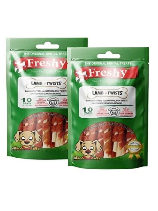 Freshy Lamb Twists Kuzulu Köpek Ödül Maması 2 X 100 Gr. (2 ADET)