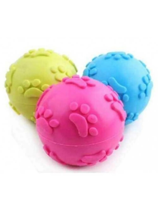 Pati Desenli Köpek Isırma Topu – Dayanıklı Çiğneme Oyuncağı, Diş Sağlığına Destek