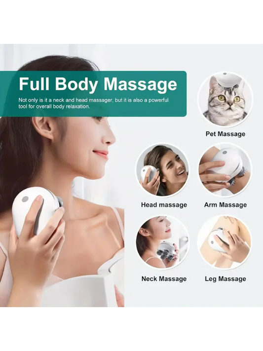 Elektrikli Baş Masajı Su Geçirmez Kedi Köpek Sırt Kafa Vücut Masajı Omuz Boyun Ense Cihazı