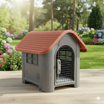 Plastik Kedi Ve Köpek Kulübesi Kapılı 85x71x66 Cm