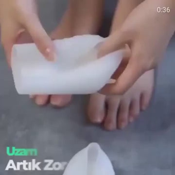 Boy Uzatıcı Görünmez Tabanlık Katı Silikon Tabanlık Sert Giyen 3.5 Cm Şeffaf-çorap
